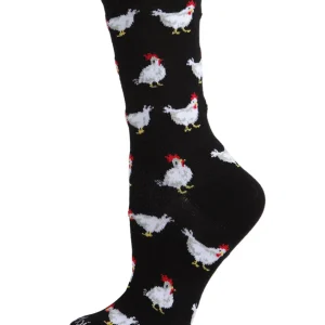 Chickens Bamboo Blend Crew Socks