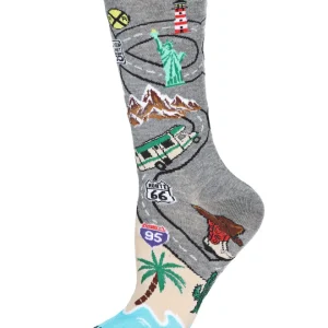 Road Trip Bamboo Blend Crew Sock